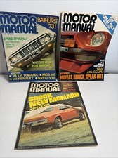 3 X Motor Manual Magazines 1973 - Inc.- Monaro ,Torana,  Bathurst Vintage