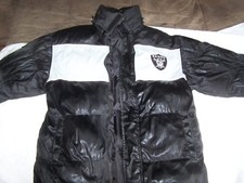 NFL Raiders Puffy Jacket Size Youth M 12/14 please read description