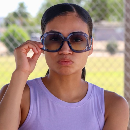 Oversized Oval Sunglasses Butterfly Down Temple Women Swan Arm Sun Glasses - Picture 8 of 40
