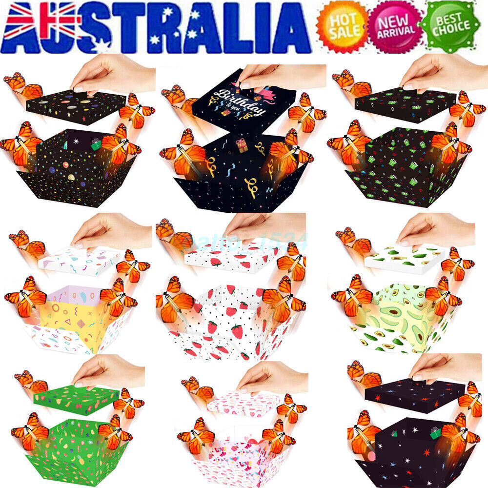 AU Butterfly Explosion Gift Box Flying Butterfly Surprise Box Butterfly Gift Box