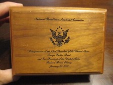 National Republican Senatorial Committee 2001 President George Bush Wooden box