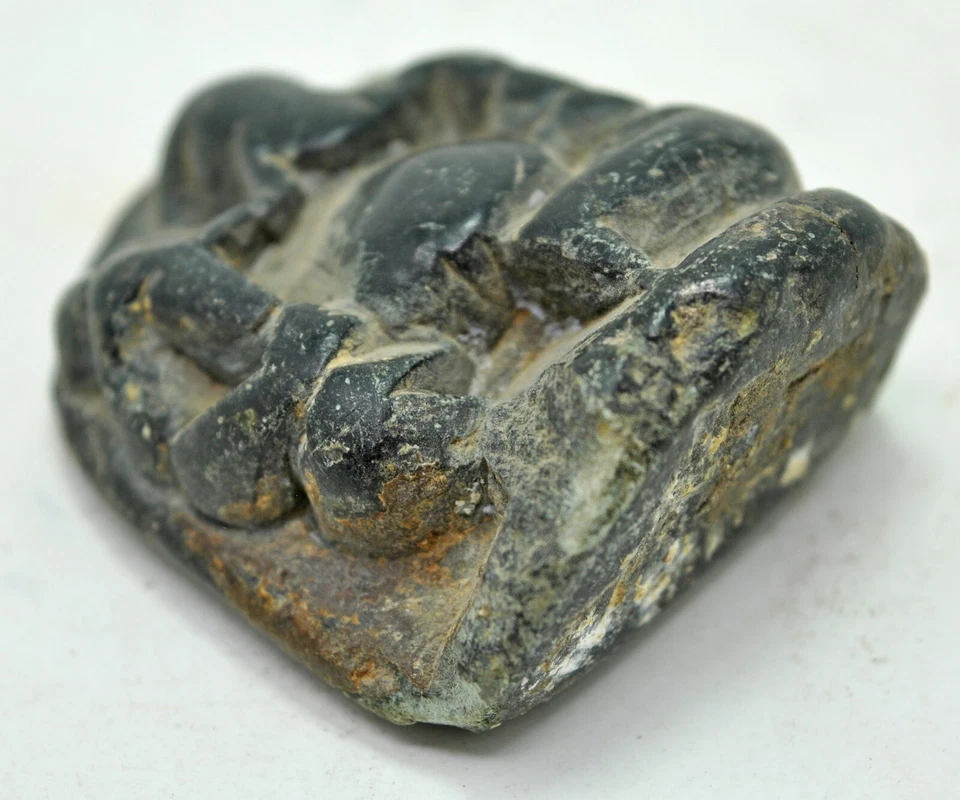 Antigua Estatuilla Ídolo Dios Ganesha Piedra Negra Original Antigua Fina Tallada a Mano  Foto 2 de 4