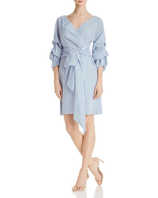 adrianna papell faux wrap dress