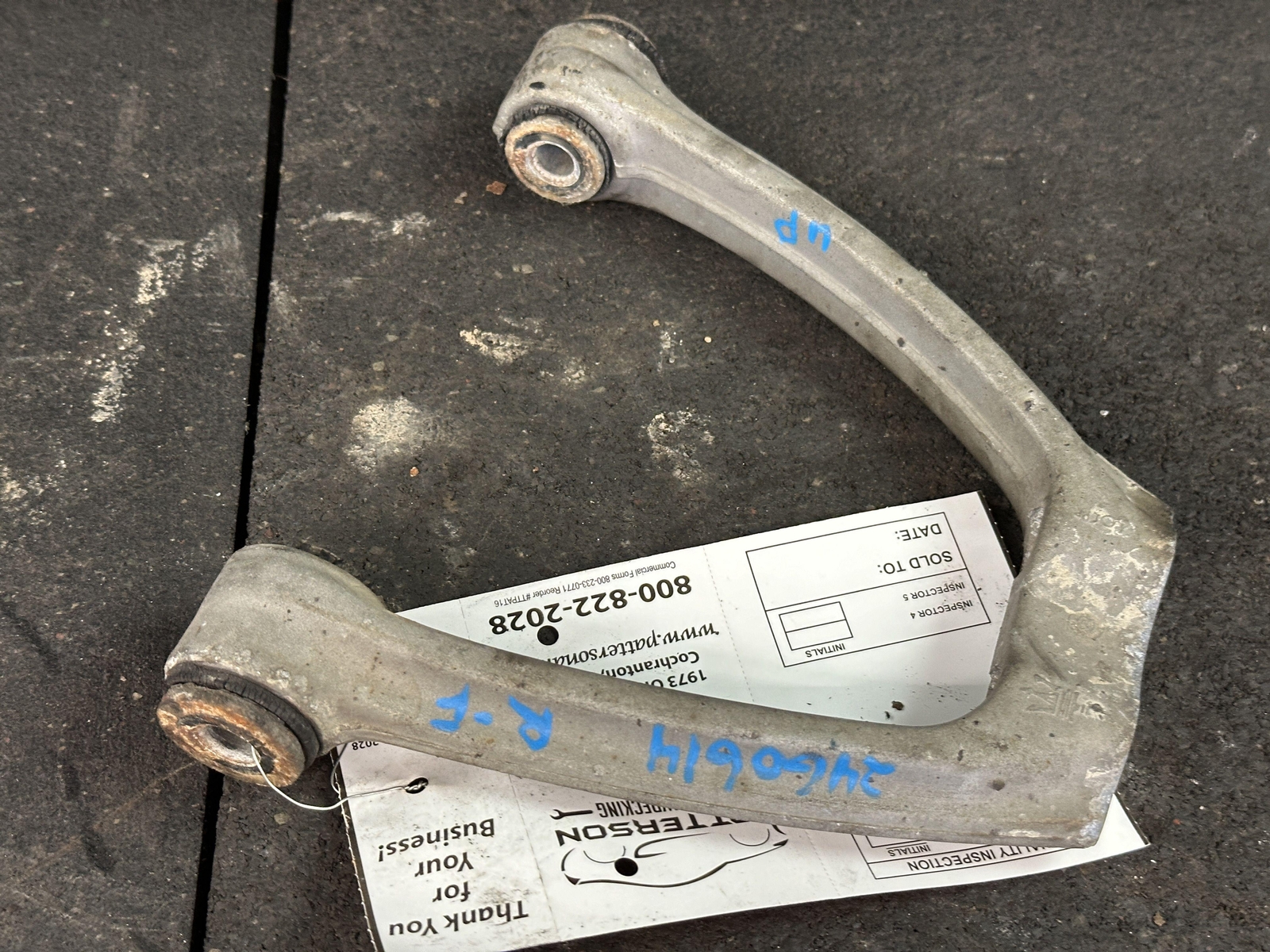 03-07 MASERATI COUPE GT FRONT PASSENGER RIGHT RH UPPER CONTROL ARM