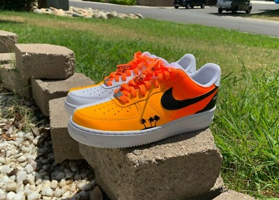 custom orange air force 1
