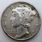 1931-S Mercury Dime XF
