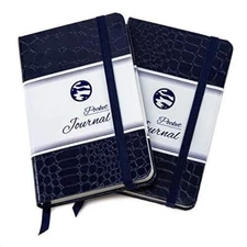 Pocket Notebook | Journal 3.5 x 5.5, Hardcover, Crocodile Faux Leather, 2 Pack