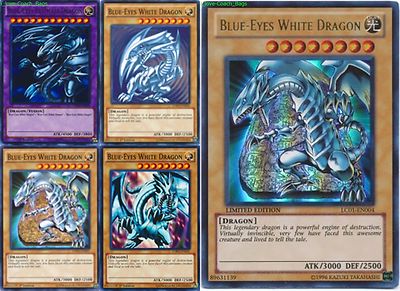 BLUE-EYES WHITE DRAGON Mint 6_Different Artworks SET 1st LDK2 +