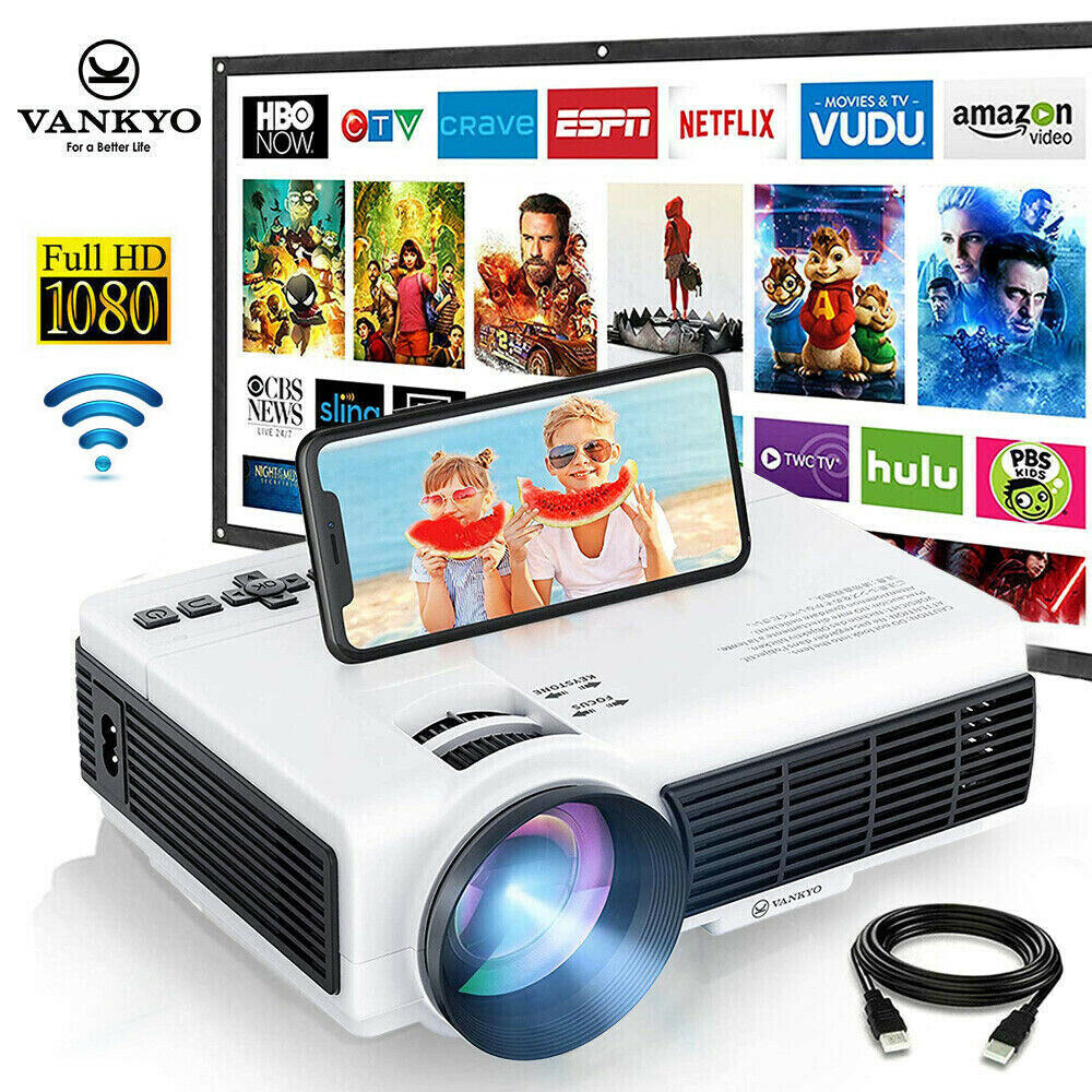 VANKYO Mini Projector 1080P LED WiFi Video Moive Home Theater Cinema HDMI USB-image