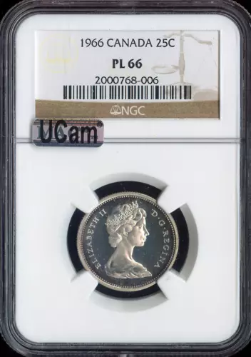 1966 Canada 25 Cents 25C NGC PL66 MAC Quality