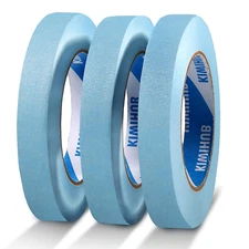 Light Blue Painters Tape,0.7" X 60 Yards X 3 Rolls (180 Yards Total) - Medium Ad