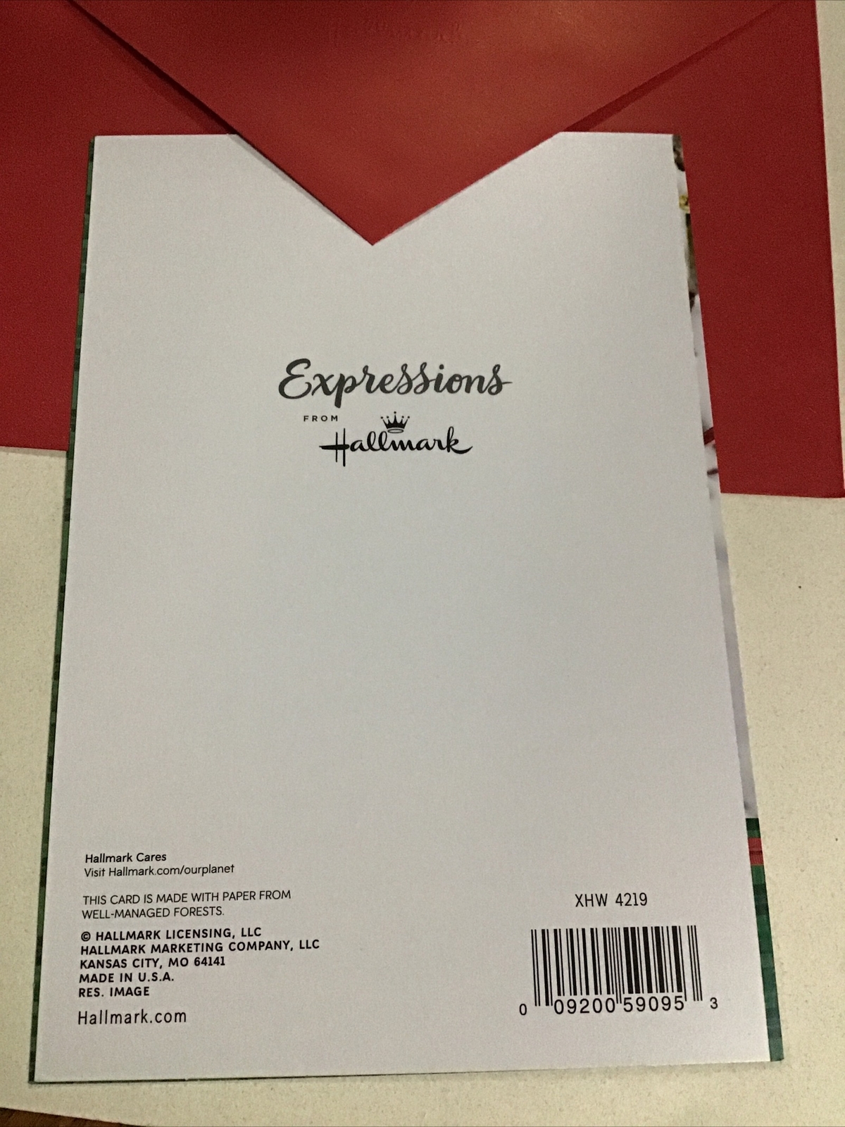 Merry Christmas Son With Love Large 5.5” x 8” Hallmark Greeting Card Thoughtful