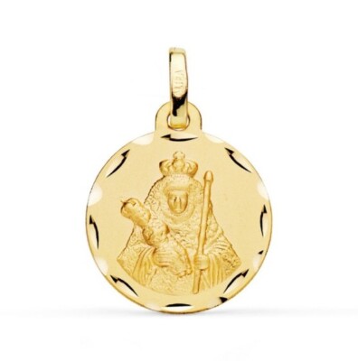 Colgante Oro 18k 750 mls. Medalla Ntra. Sra. De La Candelaria 16 MM. 1,85 Gramos