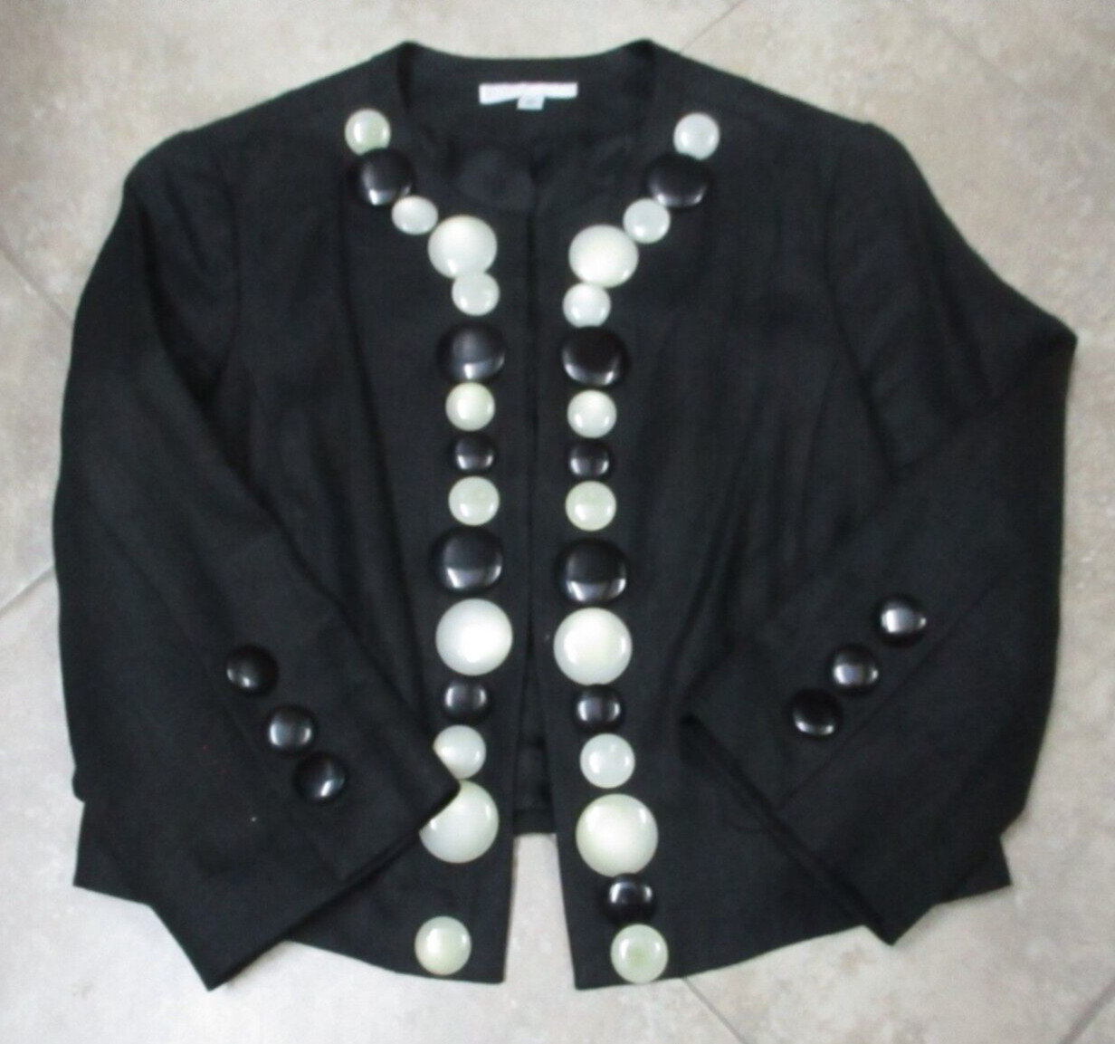 Parameter Women's Black 100% Linen Jacket w/Butto… - image 6