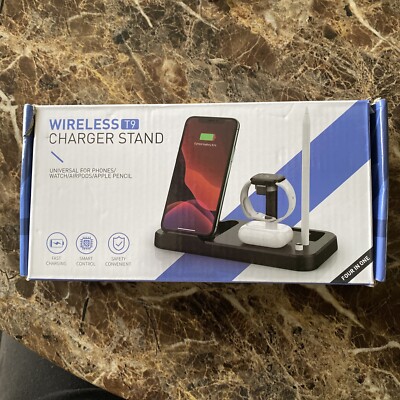 wireless charging station for iphone, apple watch, and apple pencil