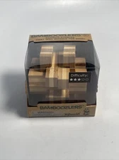 BAMBOOZLERS 3D Bamboo Puzzle by Toysmith Medium Difficulty Brand New #6499 Wood