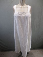 Madewell Size L Womens White Linen Cotton Open Back Breathable Midi Sundress 361