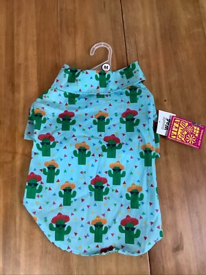 NEW Viva Fiesta Cactis Dog Shirt Medium 