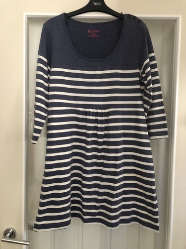Ladies Blue/White Stripe Dress by TU At Sainsbury (Size 12) | eBay