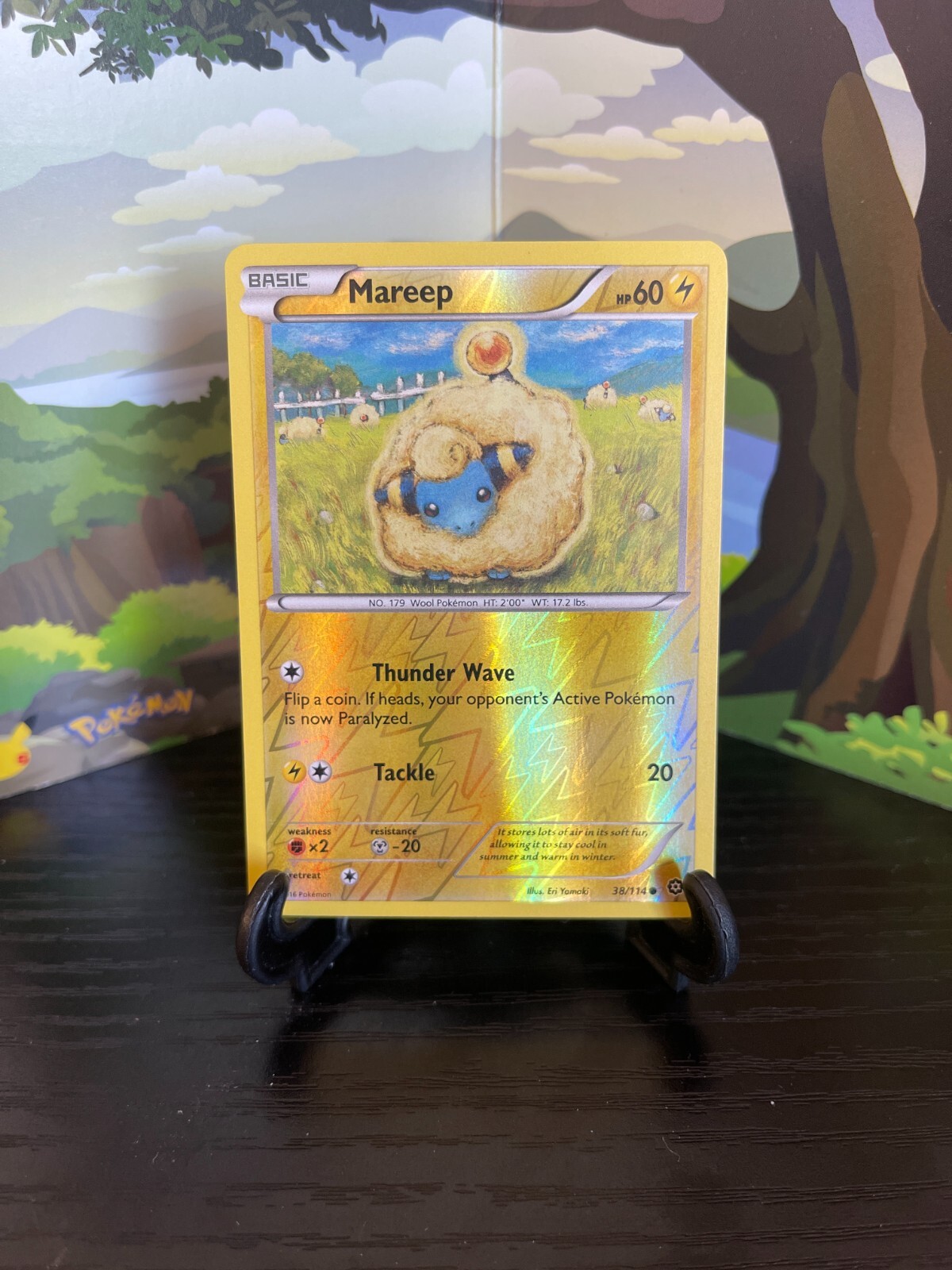 Mareep 38/114 - Steam Siege - Common - Reverse Holo - Pokemon Card TCG - LP