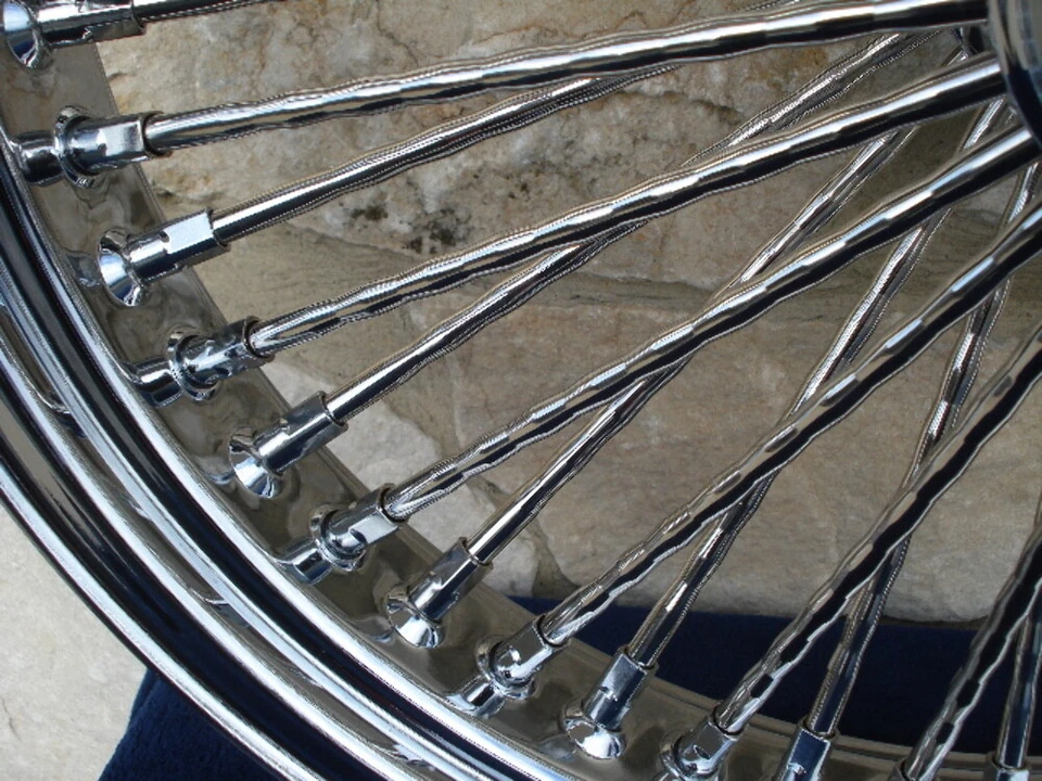21X3.5" DNA MAMMOTH 52 DIAMOND SPOKE FRONT WHEEL 00-07 HARLEY ROAD KING TOURING - Image 3 of 3