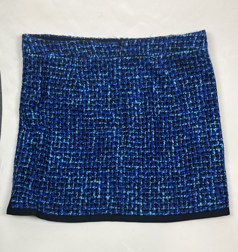 J. Crew Factory Blue Tweed Wool Blend Skirt Women's Size 10 - Picture 4 of 4