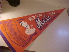 BEST - SUPER HI-GRADE  1969 METS PENNANT - N L CHAMPS  -  ROSTER  -  FLAWLESS