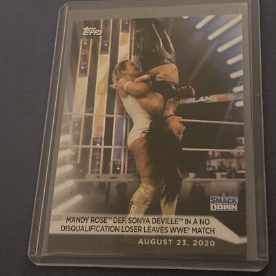 2021 TOPPS WWE WOMENS DIVISION MANDY ROSE ERROR BACK OF CARD 