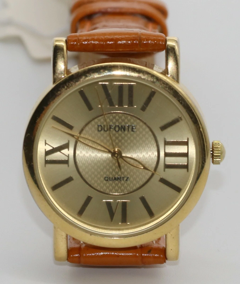 Dufonte Lucien Piccard Designer Men s Gold Tone Stainless Steel