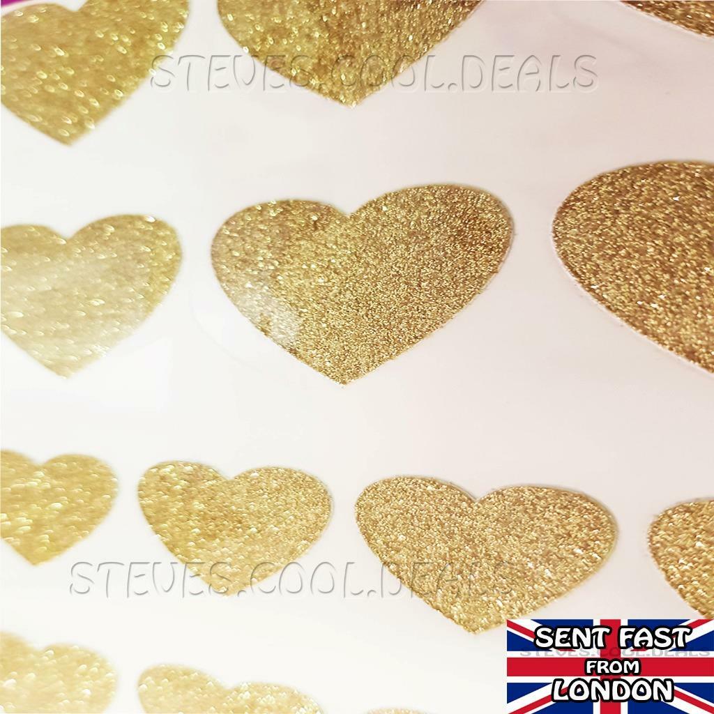Heart Glitter Stickers Cute Assortment Craft Card Party Wedding Peal off Sheet eBay