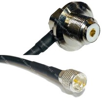LMR240UF UHF Female Angle to MINI UHF MALE Coax RF Cable USA-Ship Lot