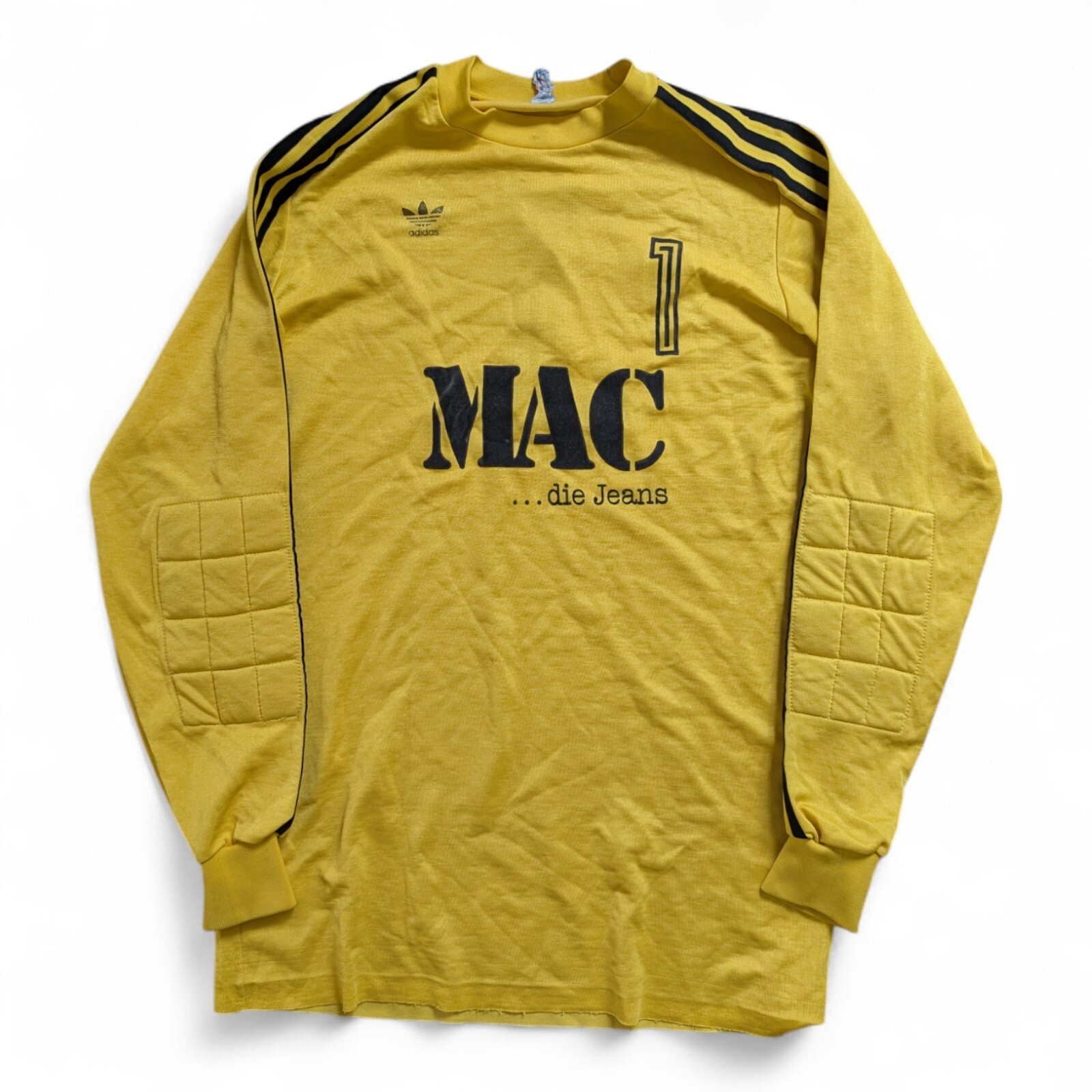 Adidas West Germany 80s Goalkeeper Jersey Soccer Template Football L Yellow