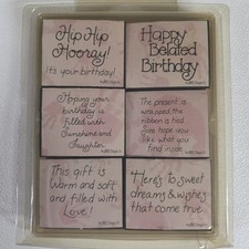 Birthday Wishes 6 JRL Design Rubber Stamps Stamp Set Unused