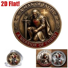 A Man of Faith-A Warrior of Christ Commemorative Coin,Jesus Challenge Coins NEW