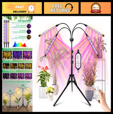 Full Spectrum LED Grow Light for Indoor Plants, Adjustable Tripod, Timer  Remot