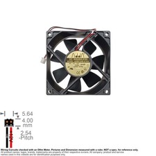 Fan Axial Muffin Cooling DC 12V 80mm 80x80x25 ADDA AD0812HB-A70GL T CS ZP 0.25A