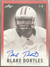 Blake Bortles 2014 Leaf 1960 Style Auto Autograph Rookie RC Red #d 1/5 UCF