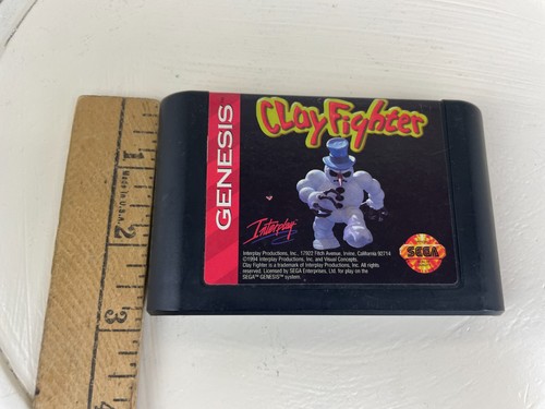 Clay Fighter Sega Genesis 1994 Game Cartridge - Picture 7 of 9