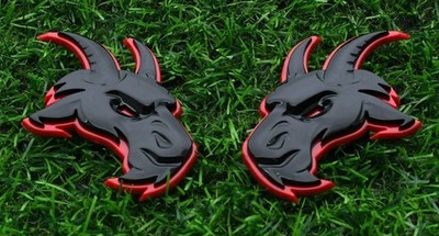 2x Redline Custom Head Emblem for Ram 1500 2500 3500 Fender badge Hellcat Style