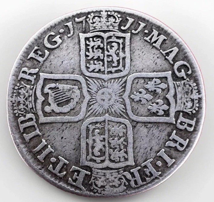 Great Britain One Shilling 1711 Silver Queen Anne Dei Gratia KM