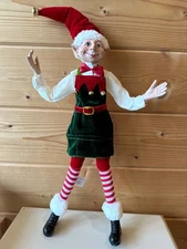 RAZ Imports 20" Posable Elf Red Green White READ DESCRIPTION  (19)