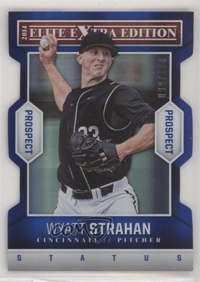 2014 Elite Extra Edition Prospects Status Blue Die-Cut /100 Wyatt Strahan 1u6