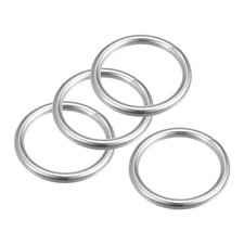 316 Stainless Steel Round Welded Circle O-Ring 30mm 1.18" ID 4mm Thickness 4pcs