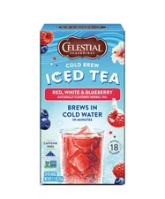 Celestial Seasonings Cold Brew Iced Tea, Red, White & Blueberry, Caffe