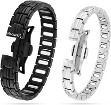 MagnetRX EllipseMAX Magnetic Bracelets for Couples Titanium Bracelets for Unisex