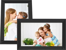 Aluratek - 15" Touchscreen LCD Wi-Fi Digital Photo Frame - Black