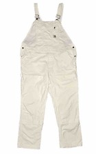 Carhartt Women's Double Knee Loose Fit Canvas Bib Overalls White L OR2438-W