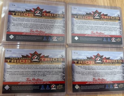 2021/22 Team Canada Tim Hortons Trios Partial Lot Of 4/15 Trio T-2,5,13,14