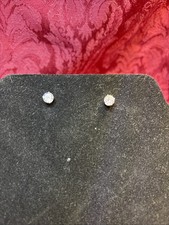 Sterling Silver CZ Diamond Earrings 1.5 CTTW