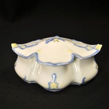 RS Germany Dresser Vanity Trinket Box w/Lid Hand Painted Blue Yellow 1910-1945
